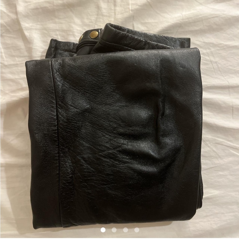 Vintage high rise leather trousers